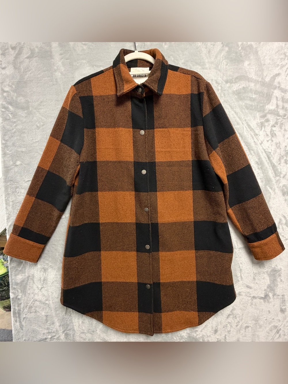 Bb Dakota Eldridge Checkered Flannel Shirt with Pockets Size Medium
